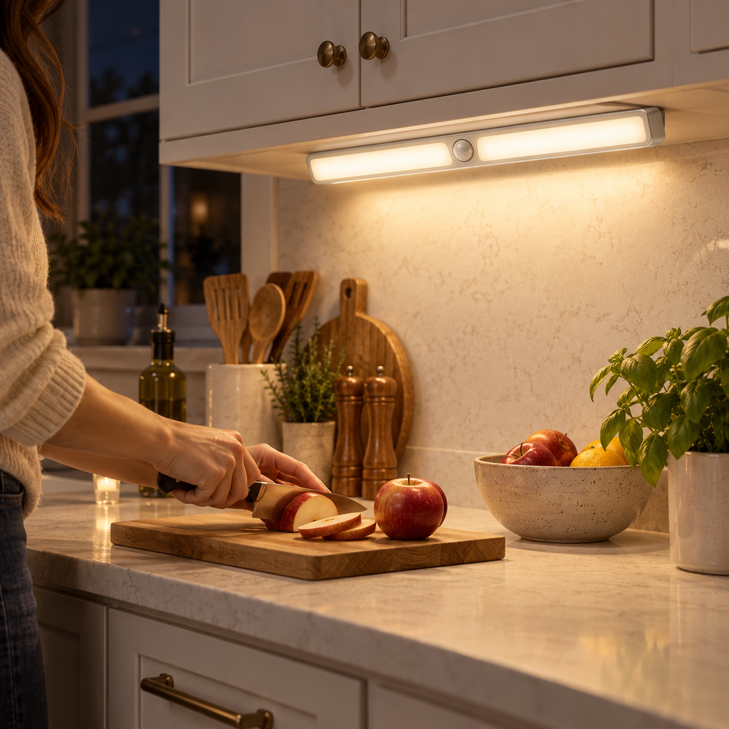 Rechargeable Motion Sensor Under Cabinet Light – Wireless LED Closet & Counter Light